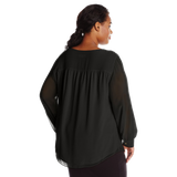 Calvin Klein Women's Plus Size Modern Essential Ruffle Front Blouse