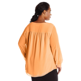 Calvin Klein Women's Plus Size Modern Essential Ruffle Front Blouse