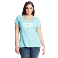 Levi's Juniors Plus Size Batwing Slub V Neck Tee